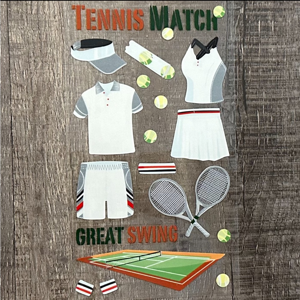 💞 New Tennis Scrapbook Stickers
